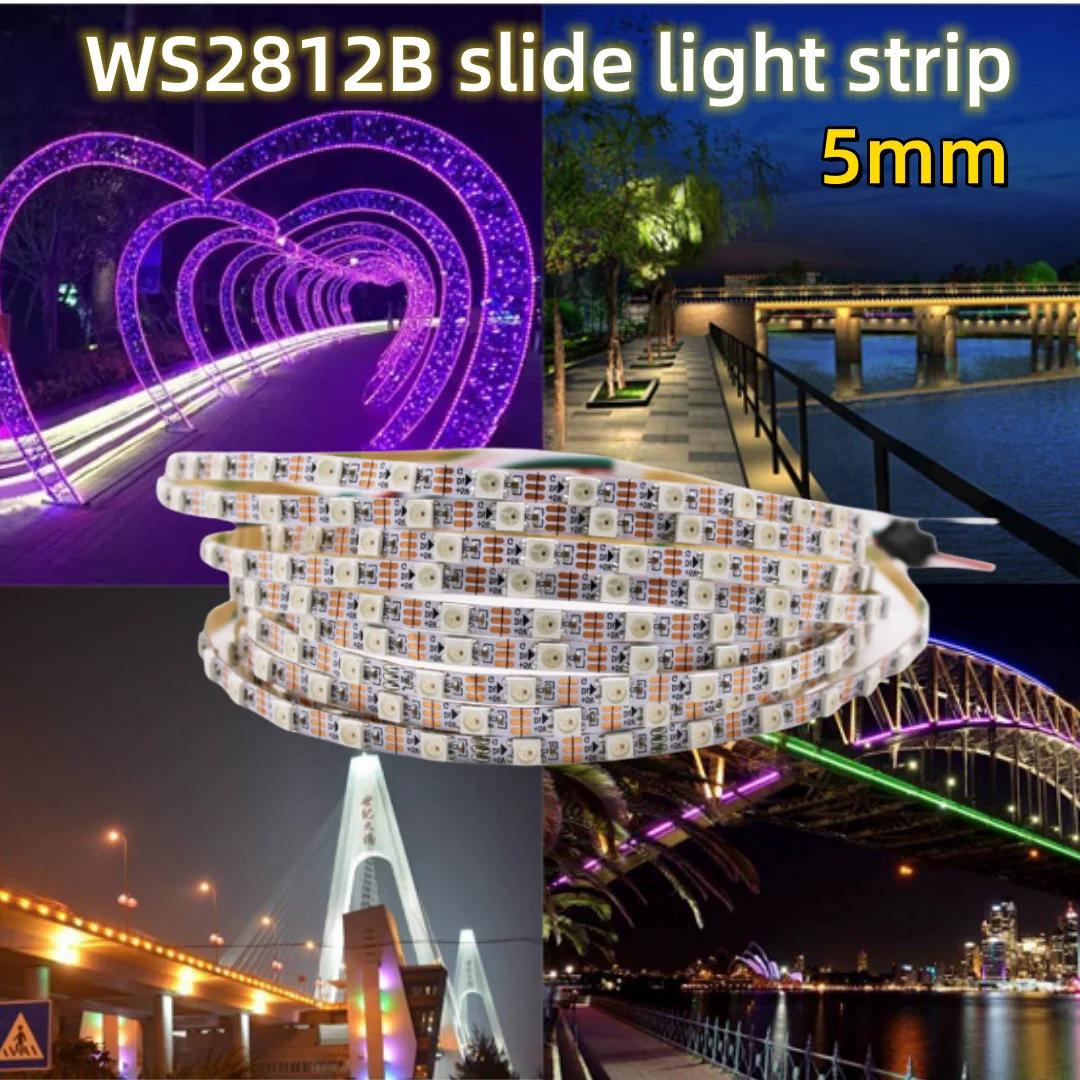 RGB LED Ʈ , PCB WS2812 LED , 5050  ּ  , 帲 ÷  , DC5V, WS2812B, 60Leds/m, 5mm ʺ